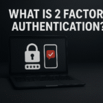An infographic explaining what is 2FA, showing a smartphone with a verification code next to a secure digital lock, representing two-factor authentication.